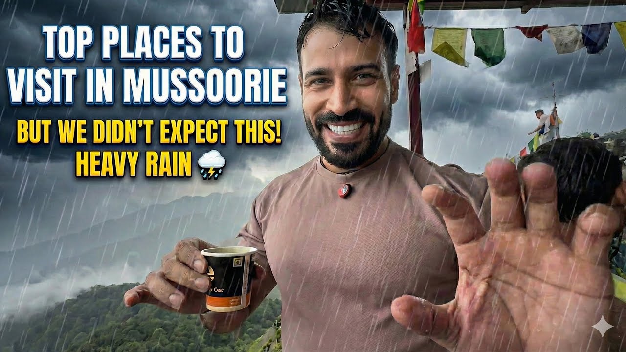 😍 Top Places to Visit in Mussoorie | But We Didn’t Expect This! Heavy Rain ⛈️