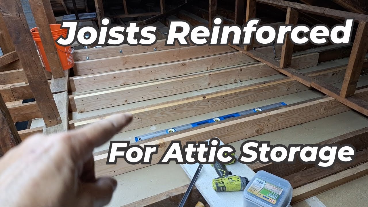 DIY Ceiling Joist Repair | Fixing Sagging Ceilings for Safe Attic Storage. Ep.5