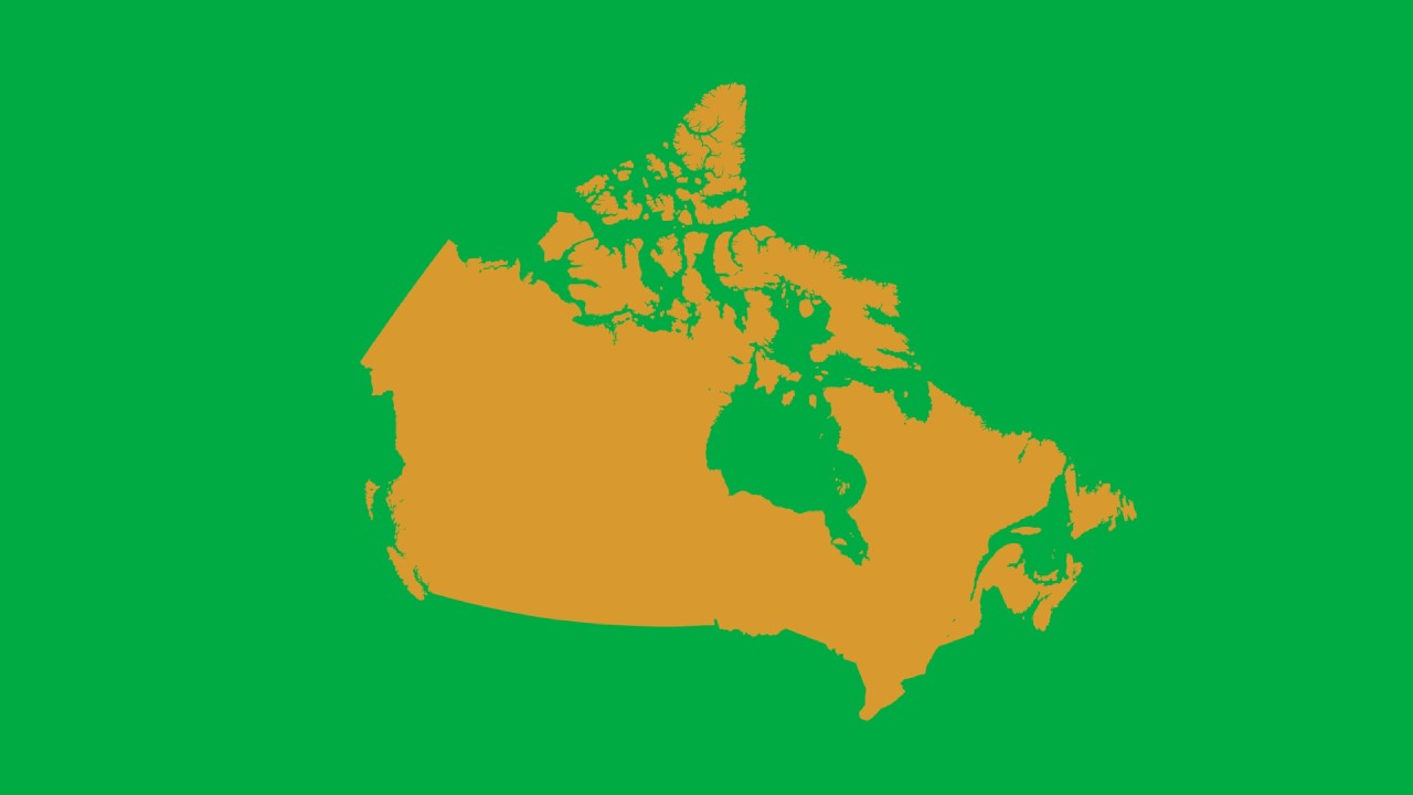 Canada Map Green Screen