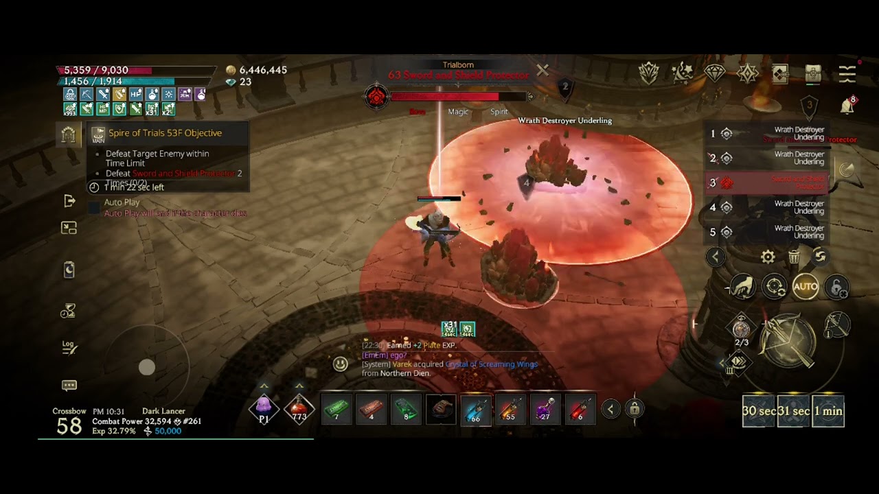 Lordnine: Infinite Class Spire of Trials floor 53 (F2P Crossbow)