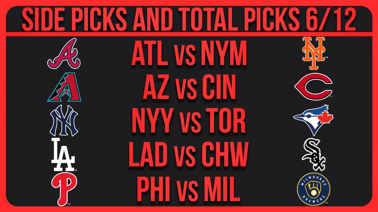 MLB Picks Today | Best Bets & Predictions Friday 6/12/26