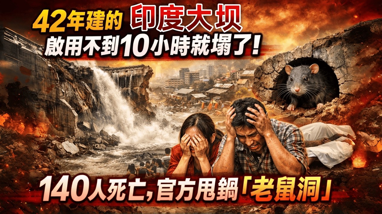 印度大壩建了42年啟用不到10小時就塌了！140人死亡，官方甩鍋「老鼠洞」