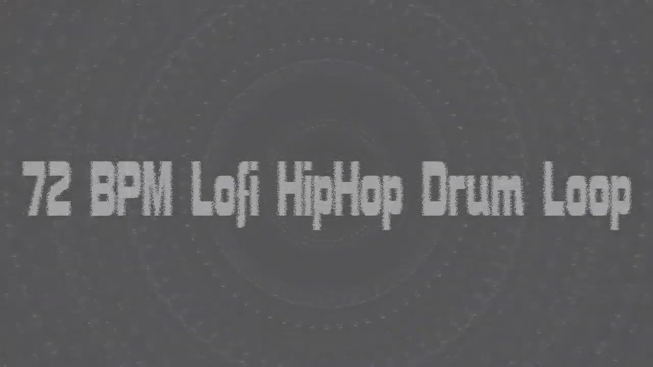 LoFi Hip Hop Drum Loop (72 bpm) with Vinyl Crackles & Rain Ambience