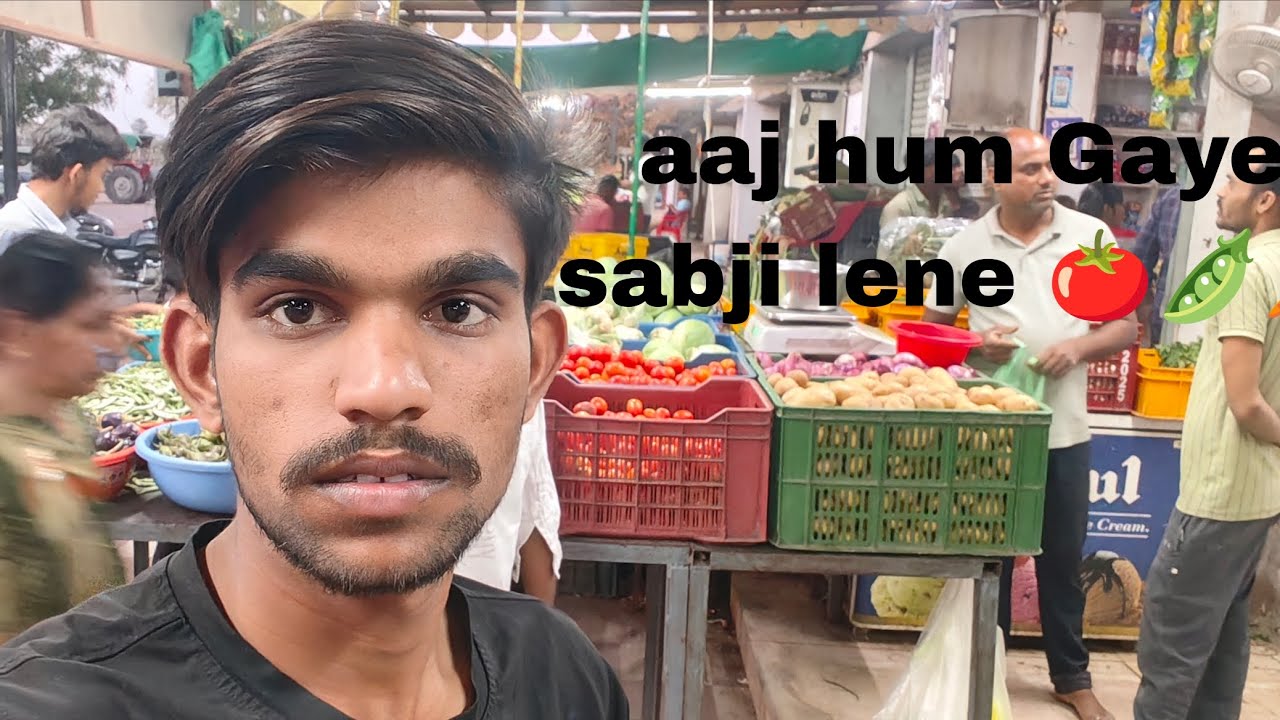 Aaj hum Gaye sabji lene 🍅🫛🥕