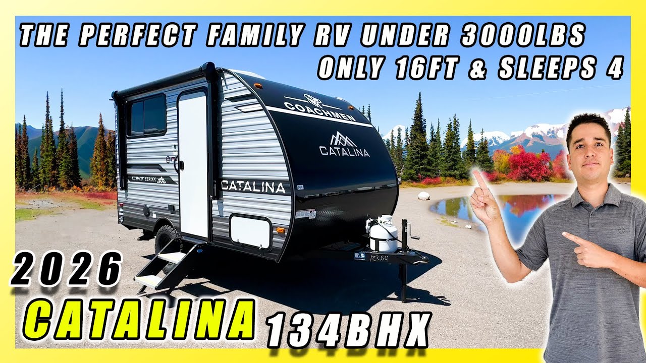 2026 CATALINA 134BHX THE MOST AFFORDABLE FAMILY TRAVEL TRAILER THAT SLEEPS 4, 16FT  & UNDER 3000LBS!