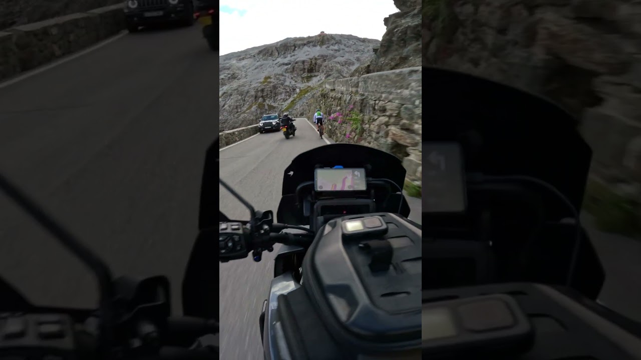 STILFSERJOCH CLOSE CALL #stelvio #motorcycle #touring #alps #europe #mountainroads #stelviopass