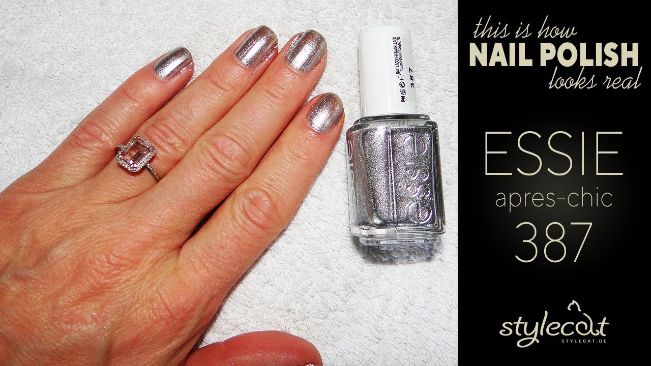 Essie Nagellack Nr. 387 Silber - So sieht dieser Lack auf den Nägeln aus - Silver Essie Nailcolor