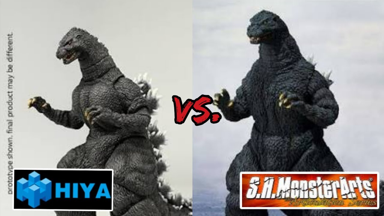 S.H.MonsterArts & Hiya Toys Exquisite Basic Godzilla 1991 Figure Comparison.