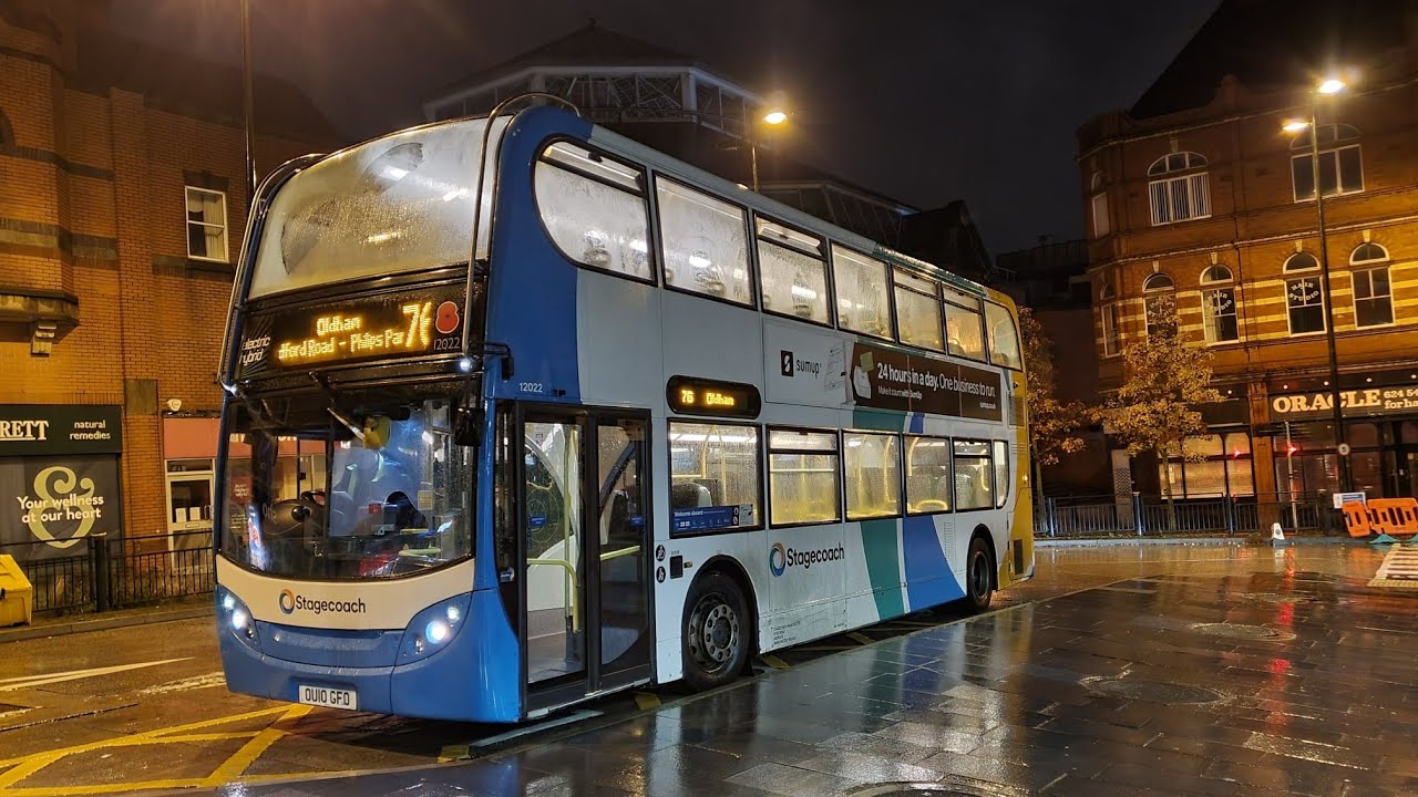 Decent! Stagecoach Manchester Alexander Dennis Enviro 400H Hybrid 12022/OU10GFO - Route 76