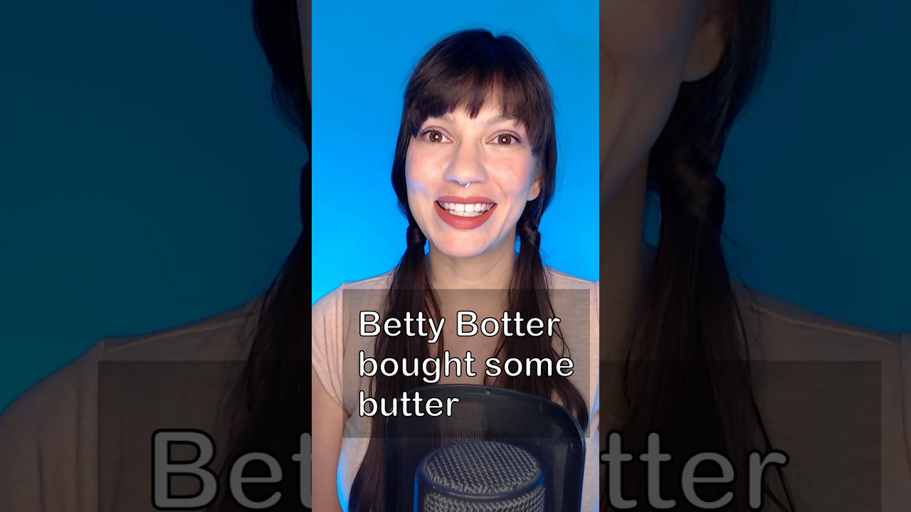 🇺🇸Betty Botter- Tongue Twister in English #tonguetwisters #americanenglish