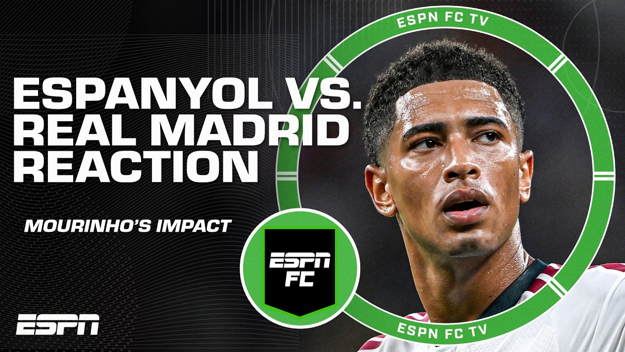 REACTION to Real Madrid&rsquo;s DRAMATIC late win over Espanyol 🍿 Can they win LALIGA? | ESPN FC