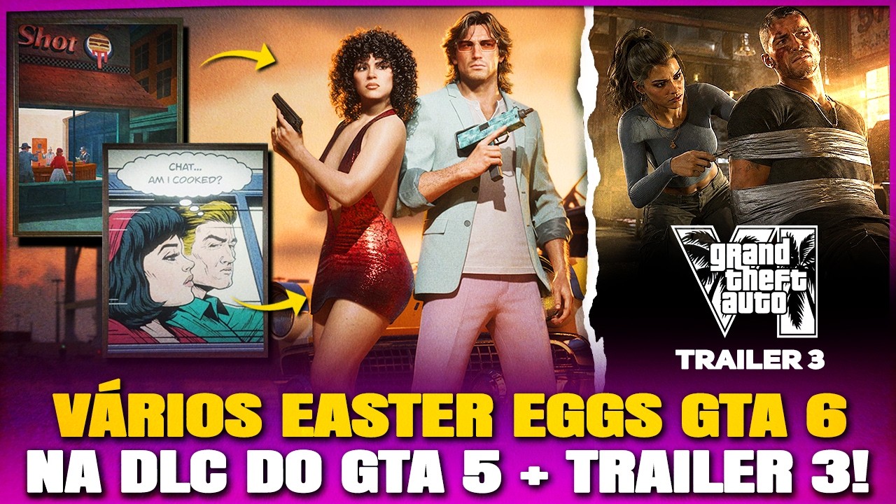 Suposto VAZAMENTO TRAILER 3 com LIBERTY CITY + EASTER EGG GTA 6 no NOVO ASSALTO GTA 5 e Mais!