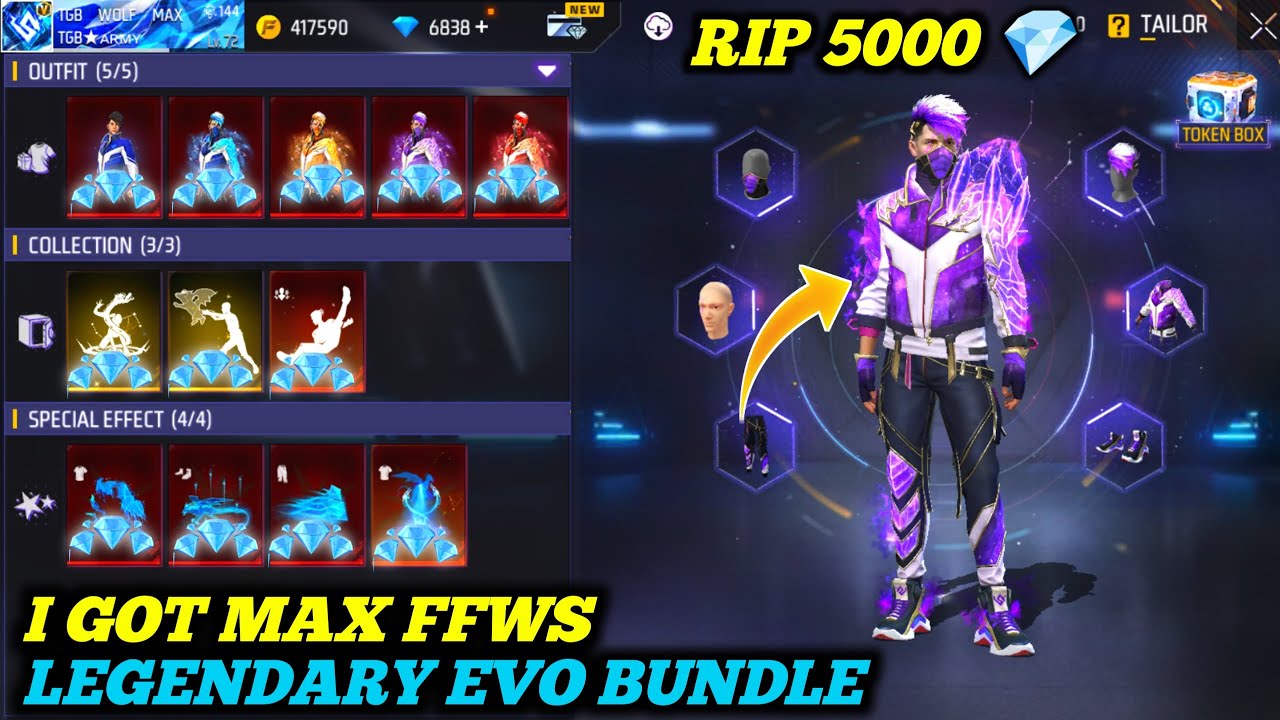 I GOT FFWS LEGENDARY BUNDLE 🥳 UNLOCKED ALL COSTUMES AND EMOTES 🤯 RIP 5000 DIAMONDS 😡 FREE FIRE TAMIL