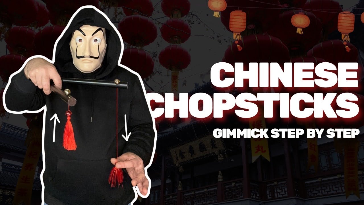 Chinese Chopsticks Magic Trick Tutorial 🪄 HOW TO MAKE THE GIMMICK #tutorial #magic #tricks #trend