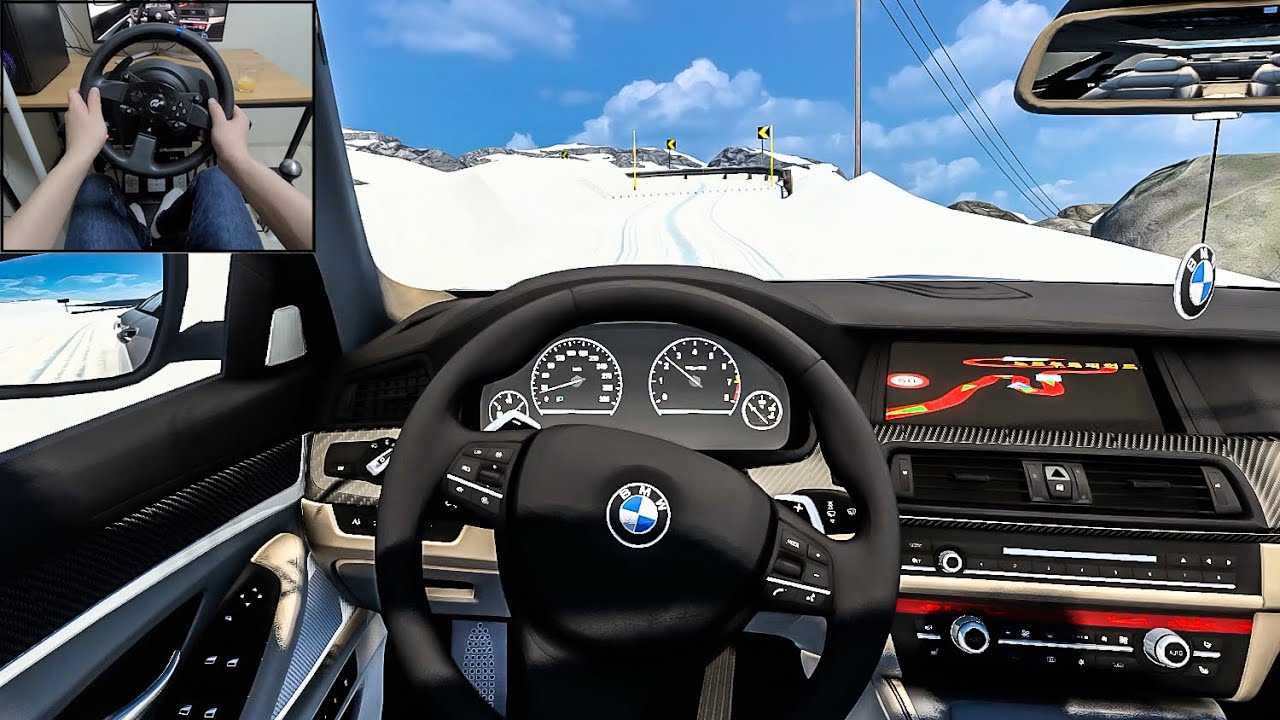 Euro Truck Simulator 2 - BMW M5 F10 | Snow Drive [Steering wheel gameplay]