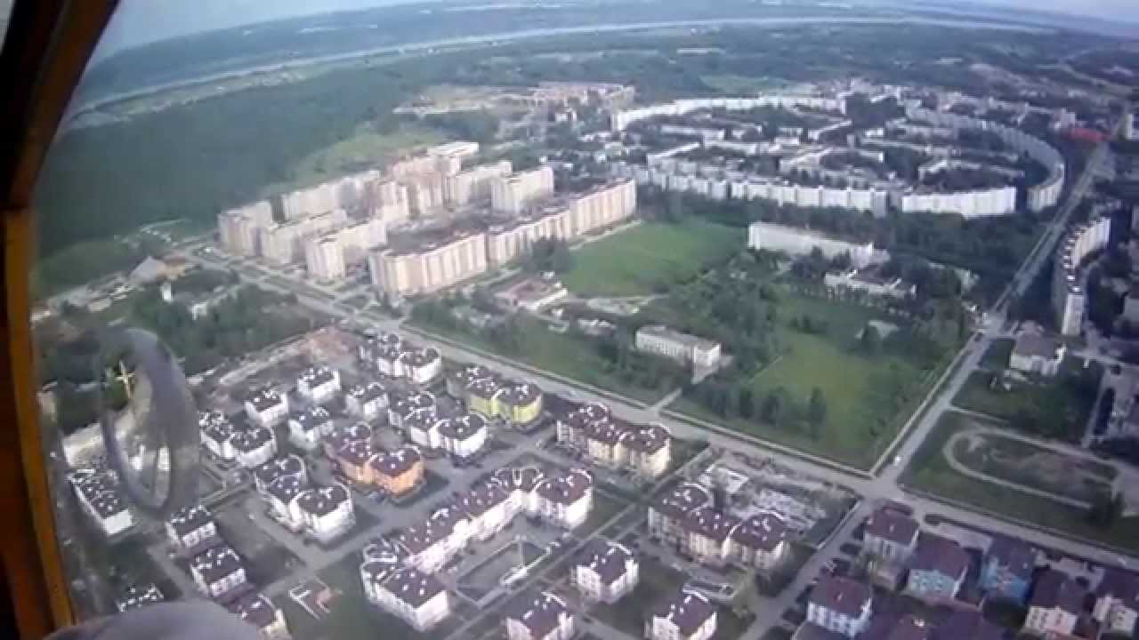 Краснообск, полет над поселком. Shooting out of the plane. Russia 2.08.2014