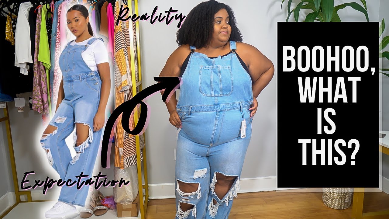 THIS DENIM HAUL WAS PRETTY MUCH A FAIL | BOOHOO Plus Size Jeans Try On Haul | Size 22/24
