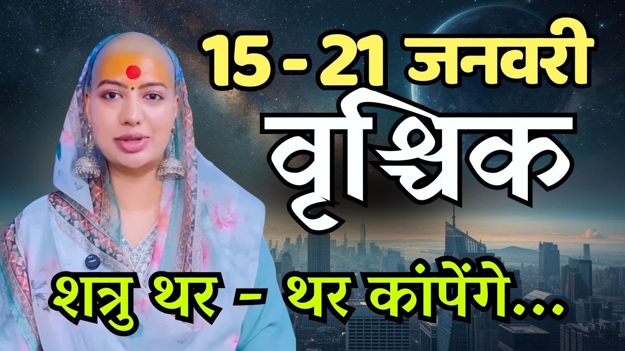 वृश्चिक 15-21 जनवरी राशिफल 2026 | जनवरी राशिफल | वृश्चिक राशिफल |Vrishchik rashifal | January rashi