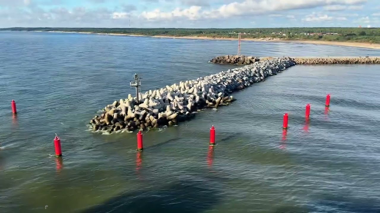 Entering Klaipeda Port through the Sea Gates | Stunning Harbor Views & Port Panorama
