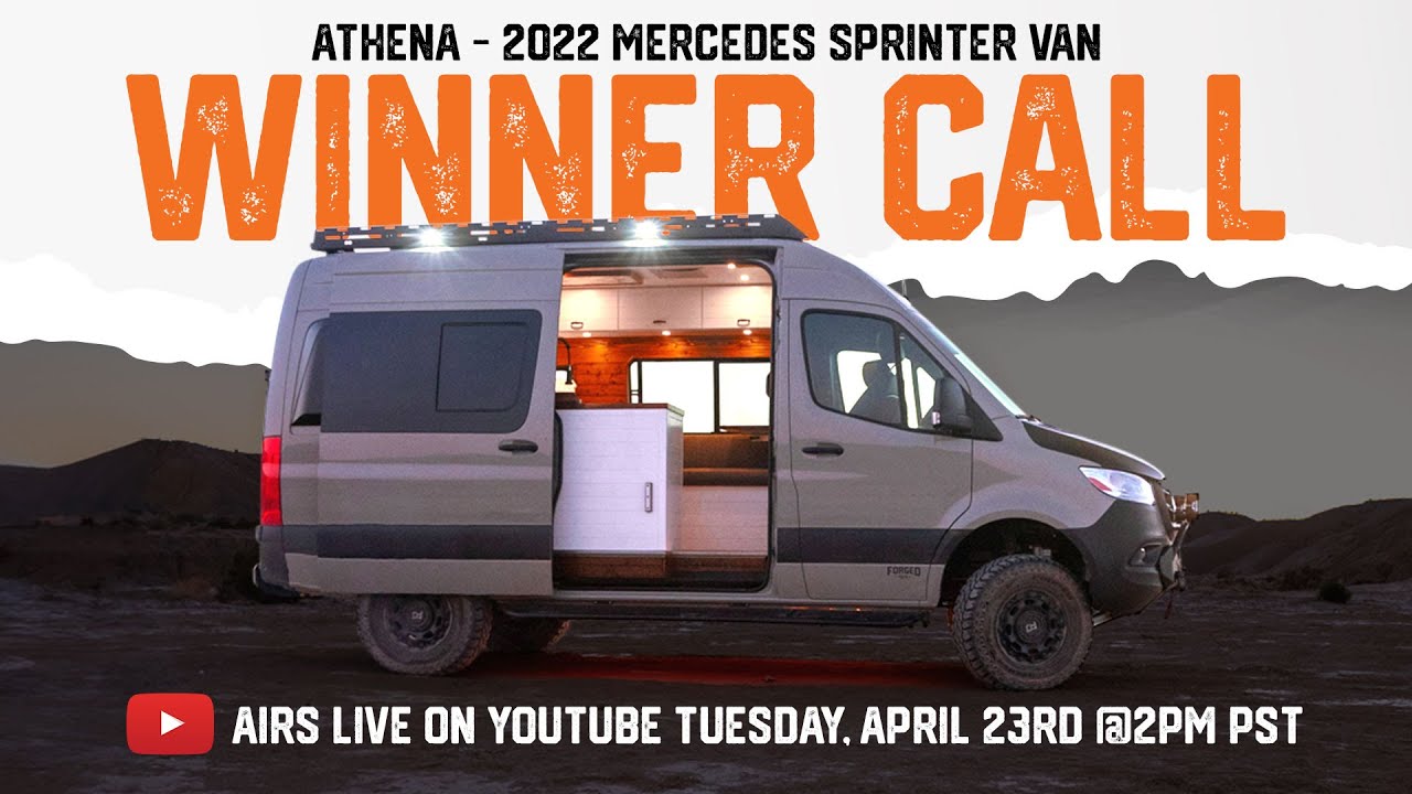 CALLING THE WINNER of Athena, The 4x4 Sprinter Van Conversion + $20,000 Cash!