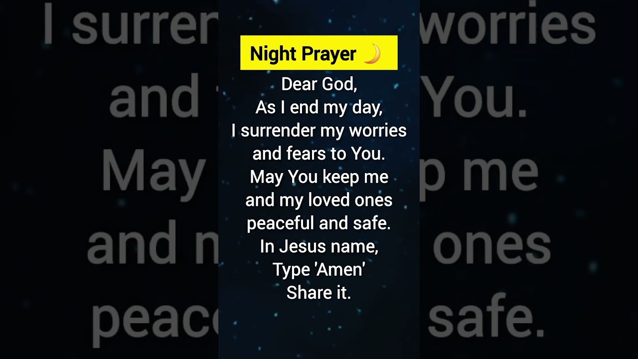 Night Prayer 🙏 #NightPrayer #faith #christianprayer #prayer #gospel #powerofprayer #prayerforsleep