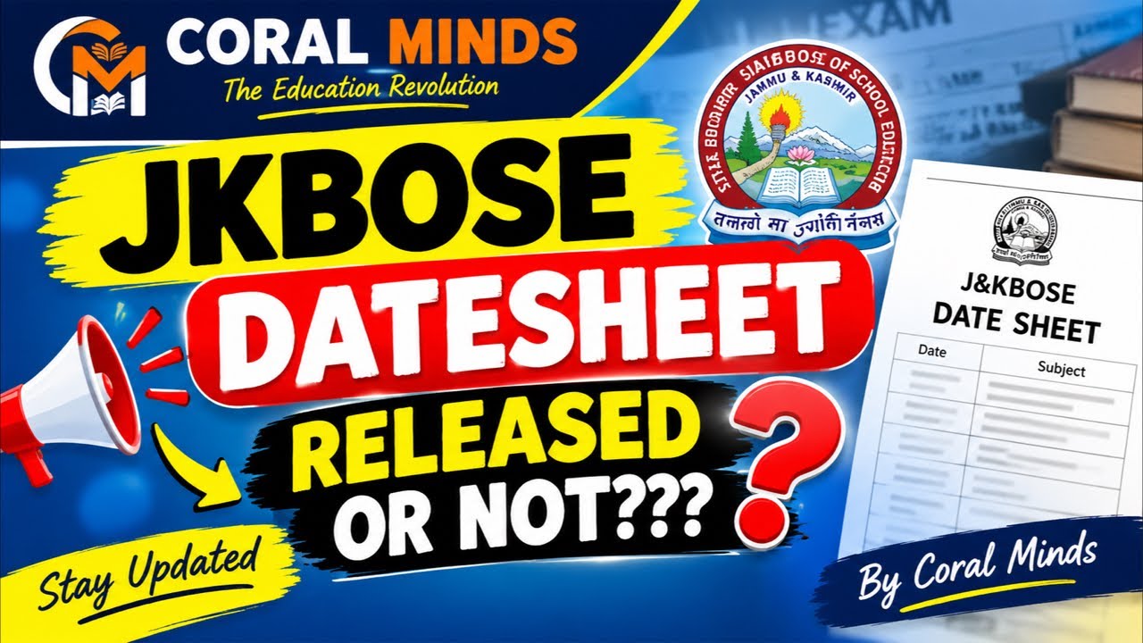 JKBOSE CLASS 10th 11th 12th DATESHEET RELEASED??