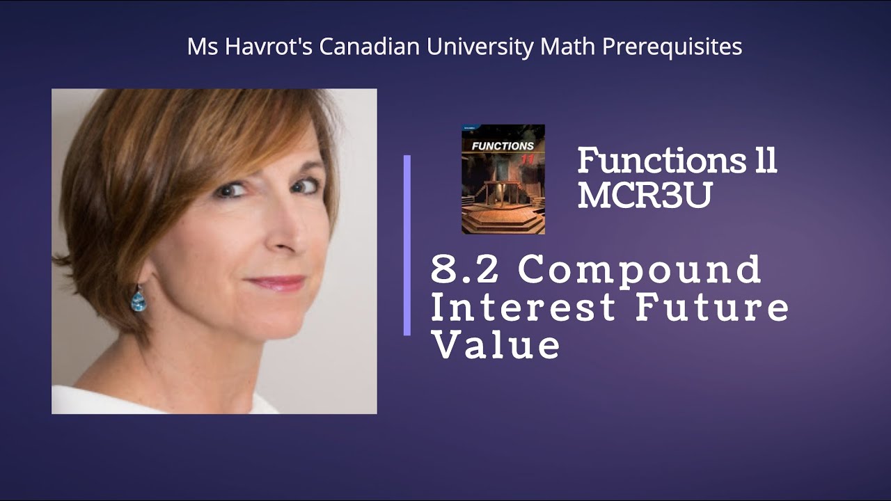Functions 8.2  Compound Interest Future Value