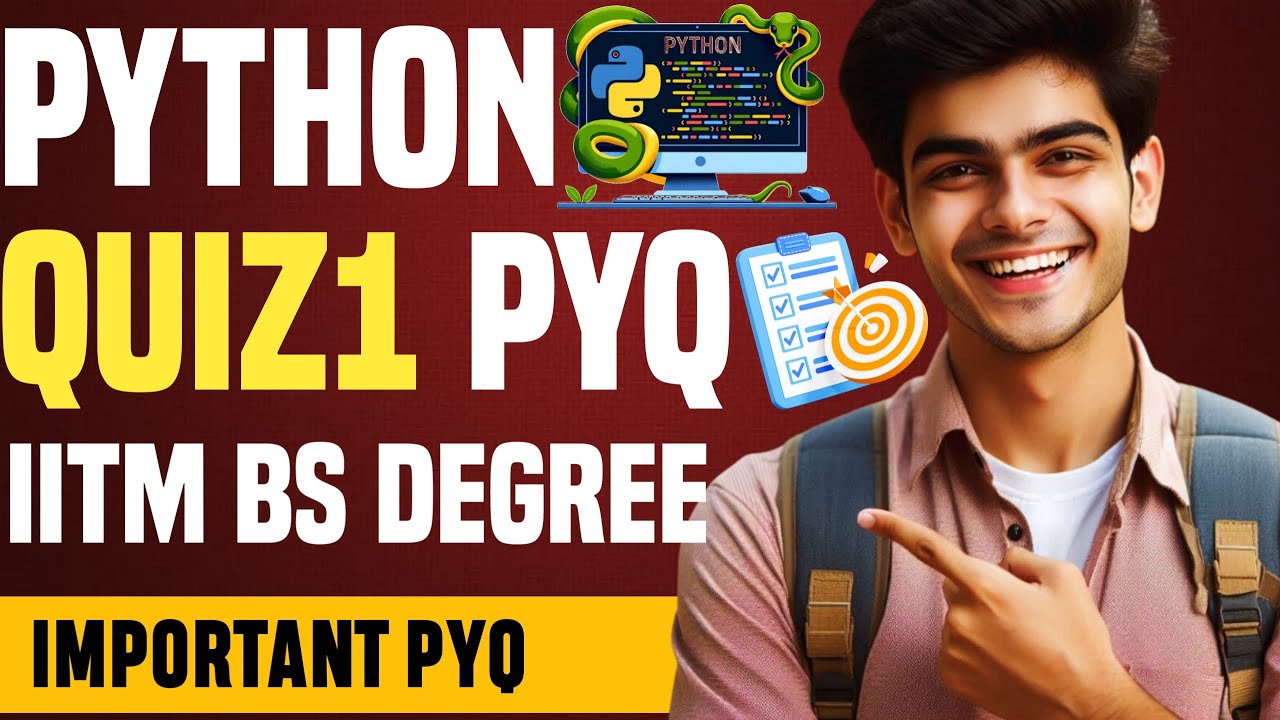 📌 Python PYQ Quiz 1 | IIT Madras BS Degree | Past Year Questions Solved!