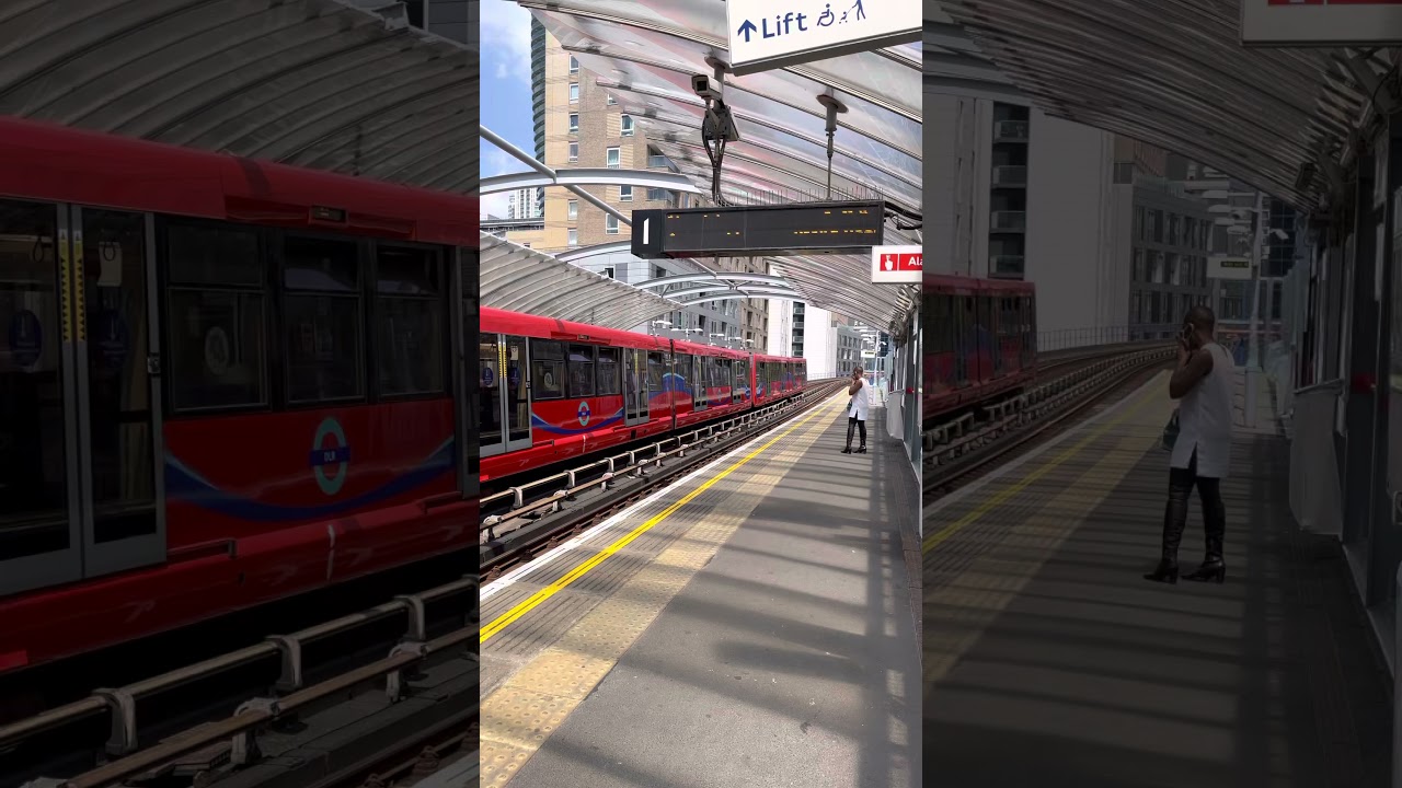 #Shorts | London Train 🚂 Arriving at Cross Harbour Station | Canary Wharf 2021
