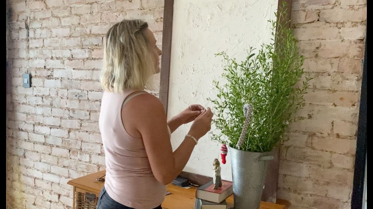 Guest Visitor and trimming a plant