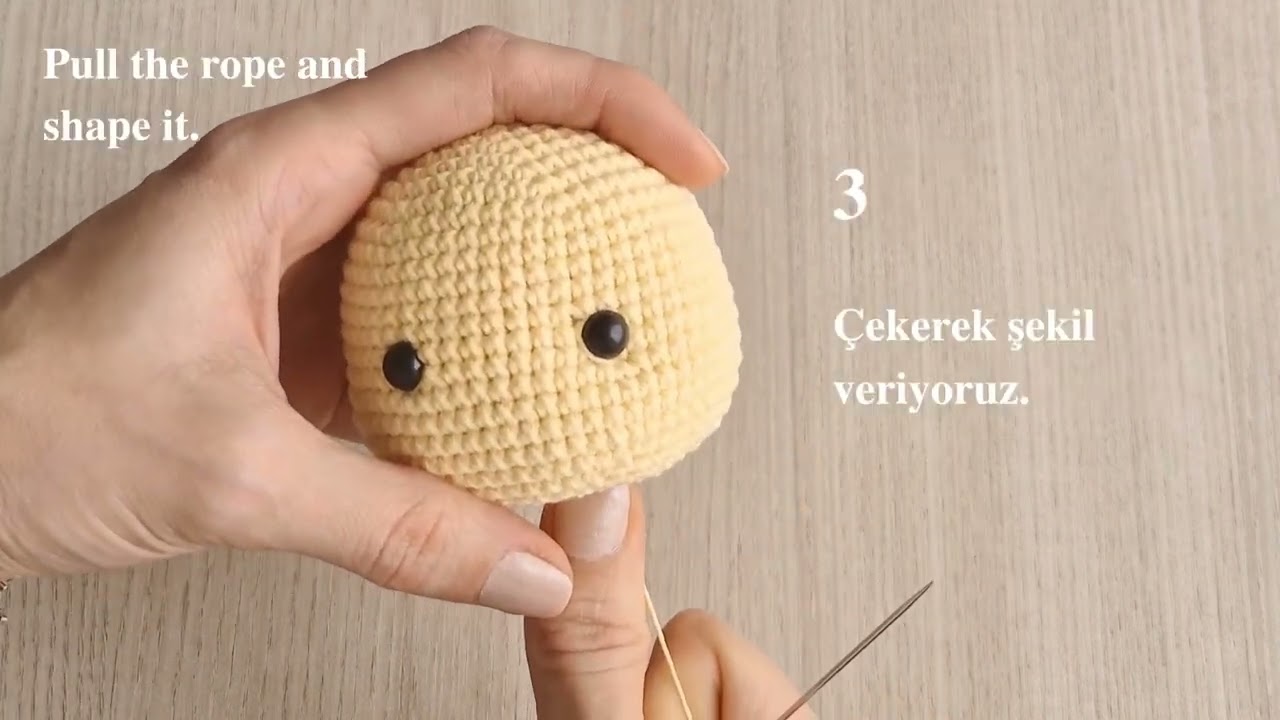 Amigurumi yüz şekillendirme 