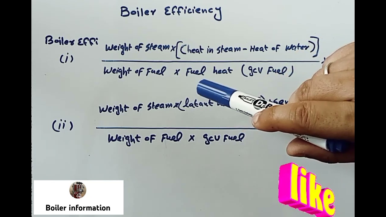 What is the boiler efficiency, Efficiency farmula,What is equivalent evaporation