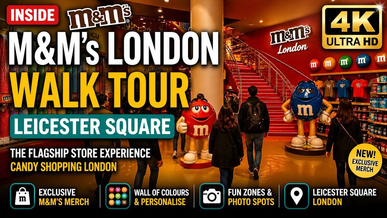 M&M’s Store London Walk Tour 2025 | Inside the Flagship in Leicester Square | Candy Shopping London