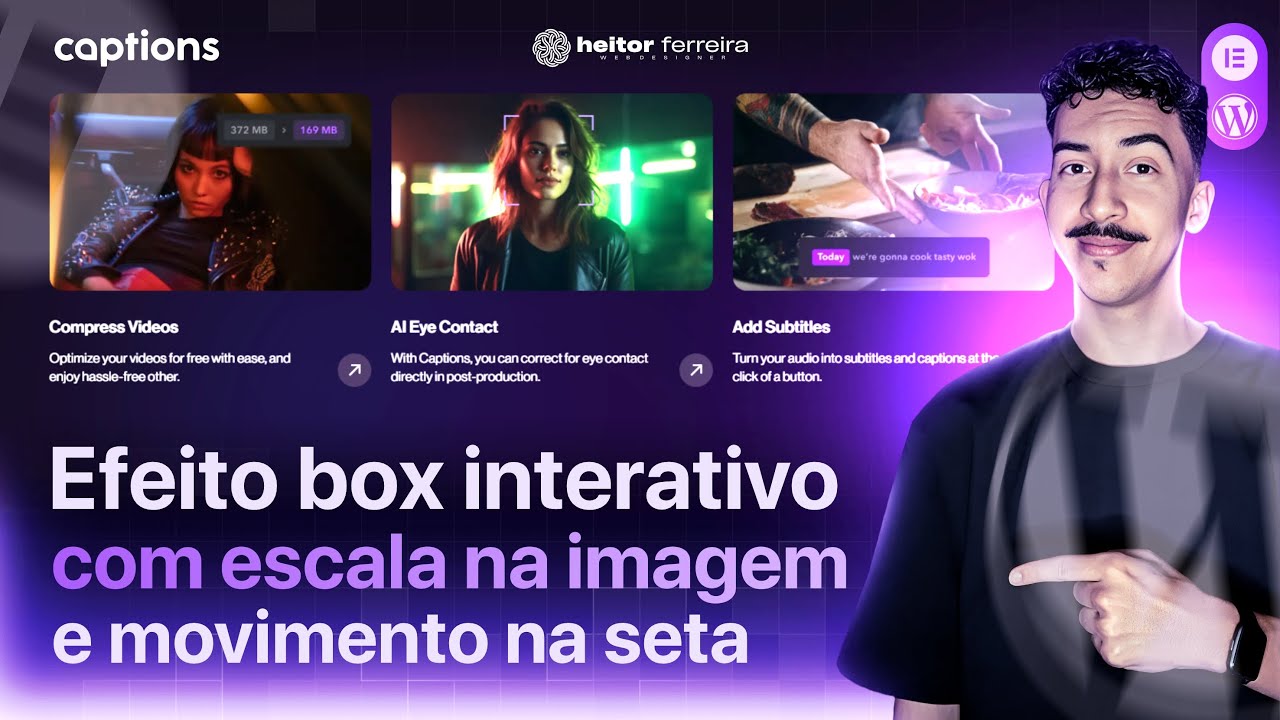 Como criar efeito de BOX INTERATIVO no ELEMENTOR I Heitor Ferreira