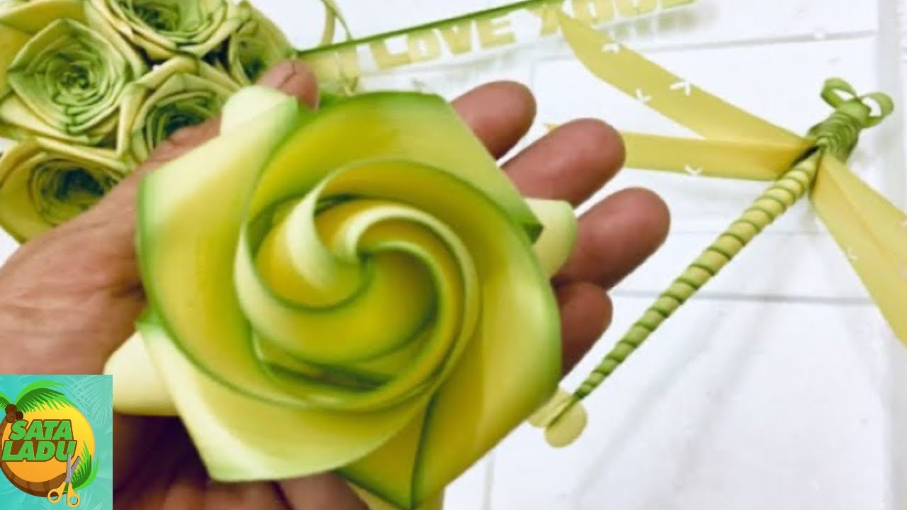 Hoa Hồng Lá Dừa - Lá Cọ Cách Đan 3 - Hướng Dẫn Làm Cổng Cưới