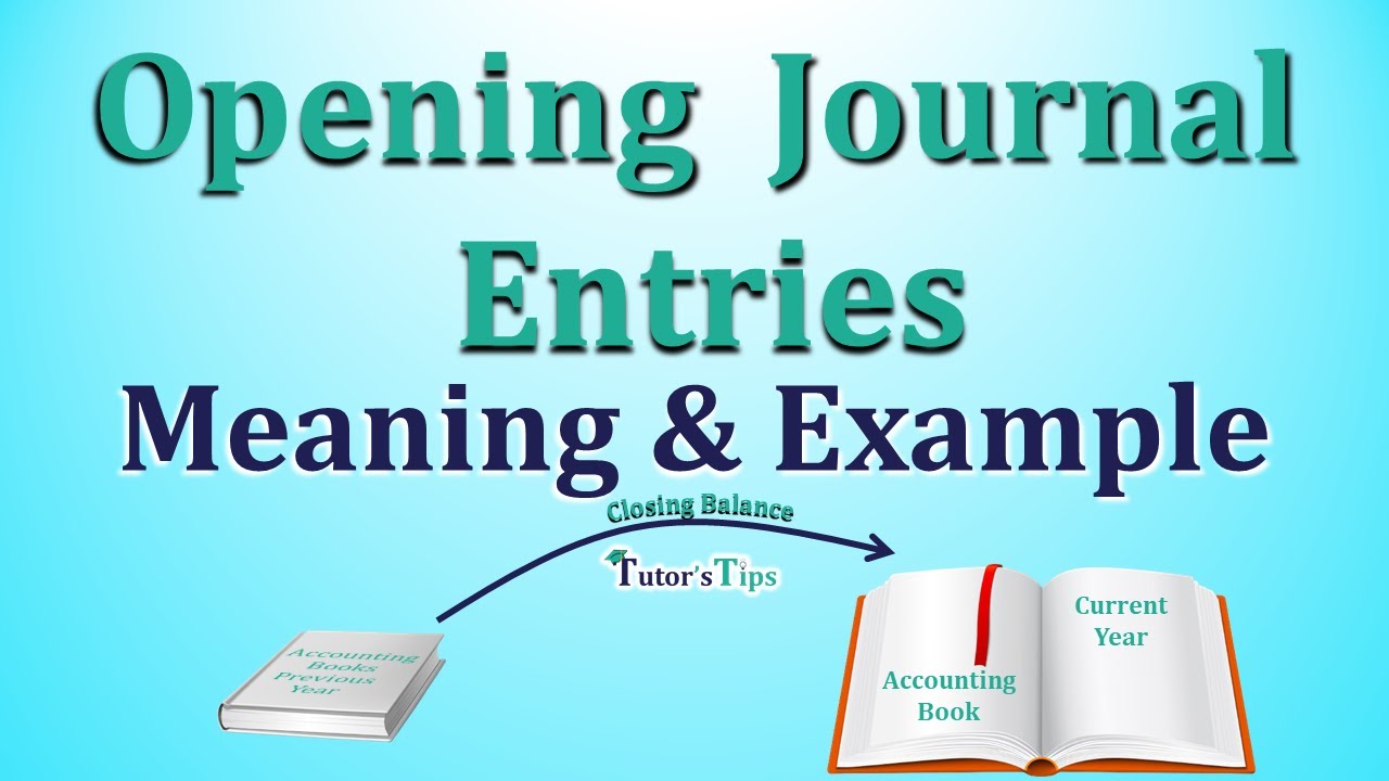 Opening Journal Entry  Examples  Journal - Explained with Animated Examples