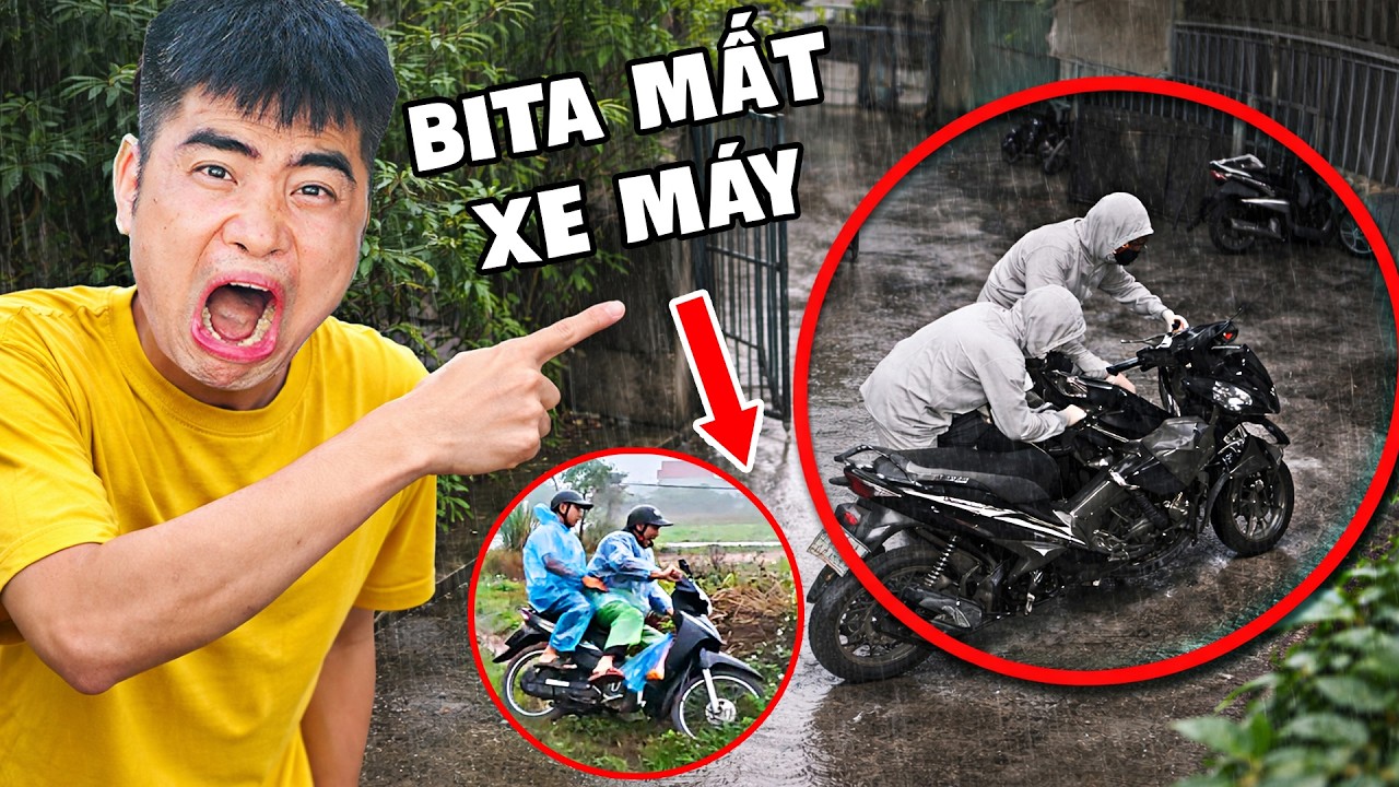 Gấu Đỏ TV - Đang Đi Ăn Quả Quanh Làng Thì Xe Máy Bị Trộm! Cả Team Đuổi Theo Giữa Trời Mưa Bão!