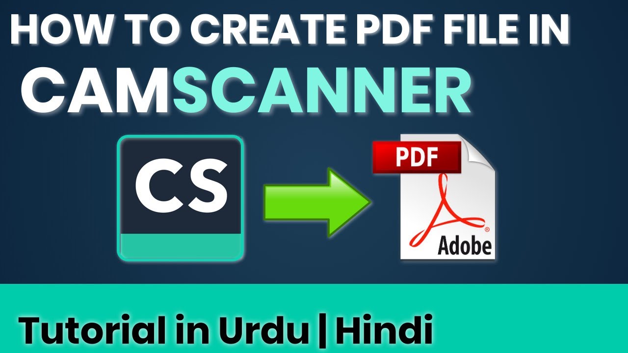 How to use CAMSCANNER to Create PDF| Camscanner|Convert Photos Into PDF Files | in Urdu | Hindi