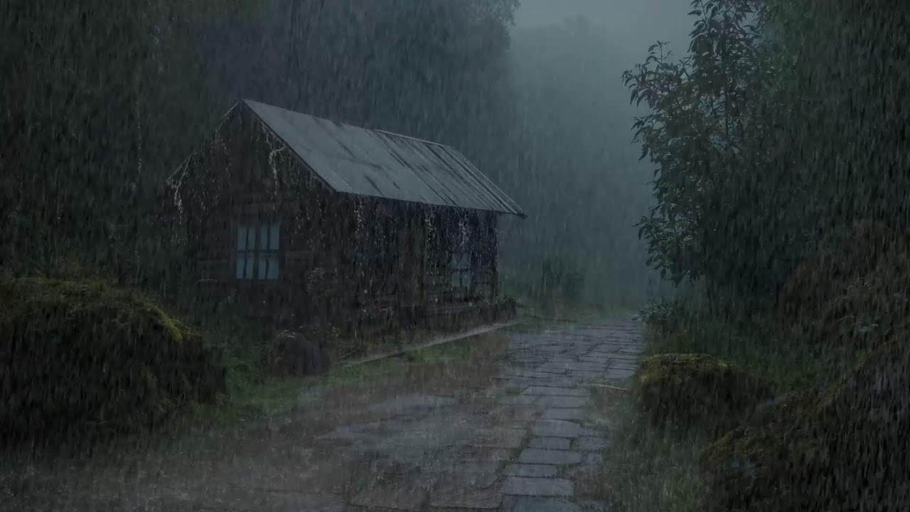 Rain ambience reducing mental strain easing thoughts and helping deep peaceful recovery