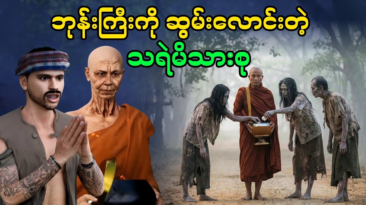 ဘုန်းကြီးကိုဆွမ်းလောင်းတဲ့ သရဲမိသားစု