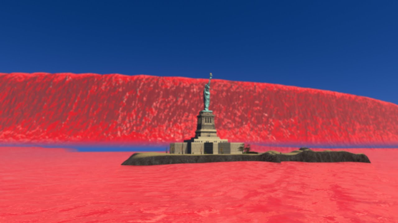 Red Tsunami vs New York!! | Cities Skylines Tsunami #93