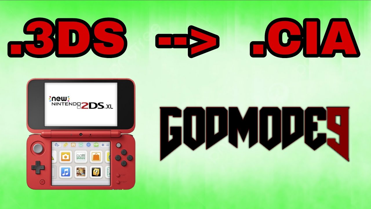 Cómo Convertir Archivos .3DS a .CIA | GodMode9