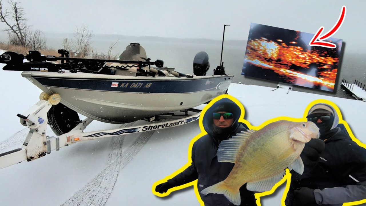 Livescoping a Limit of Crappies in a SNOWSTORM!!
