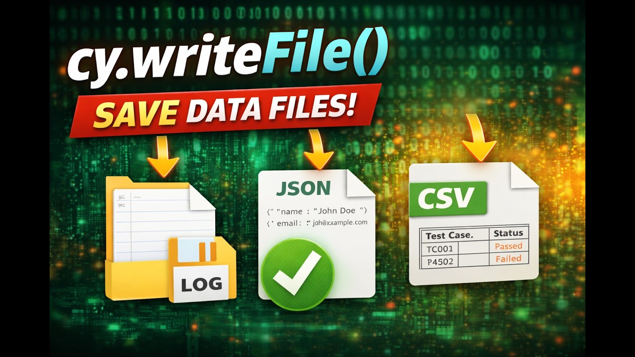 cy.writeFile() in Cypress | Save Data During Test Execution