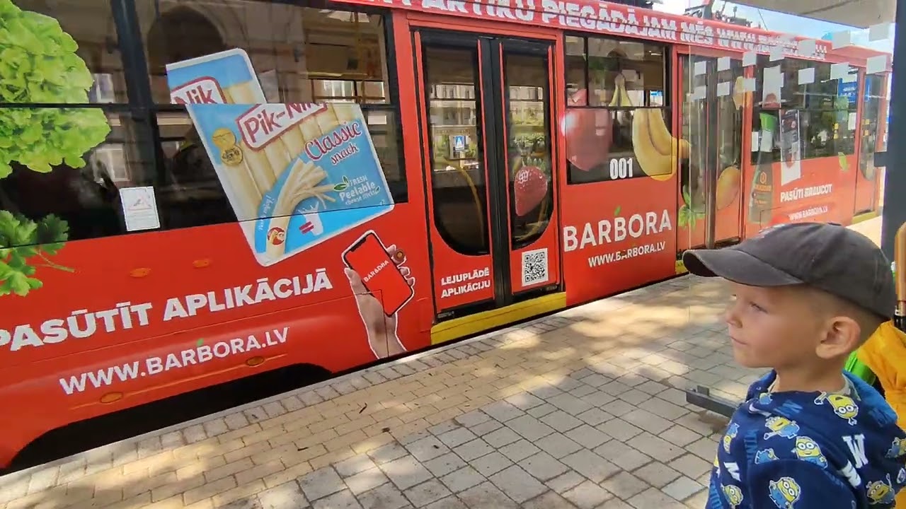 TRAM IN DAUGAVPILS LATVIA #55 Tramvajus Daugpilis Latvija