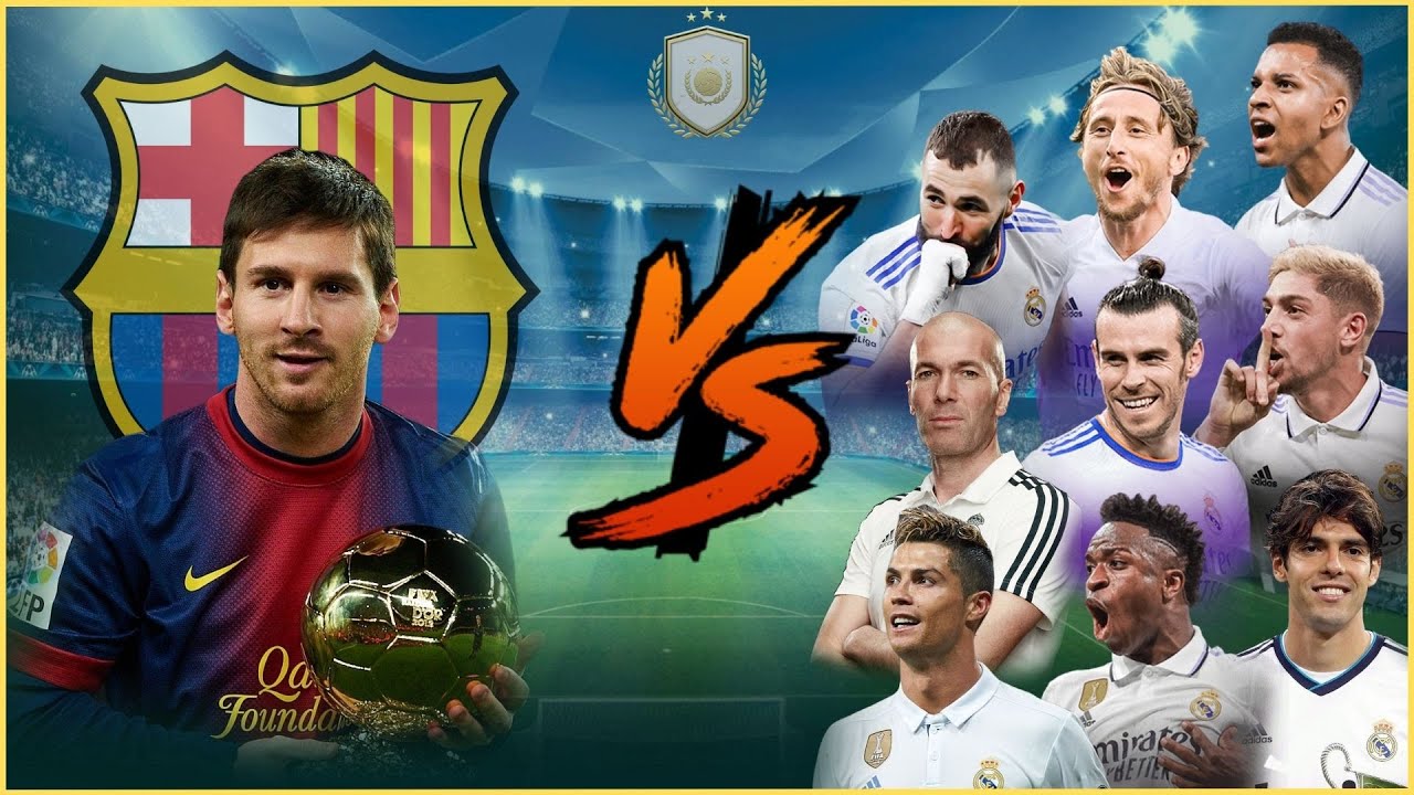 Prime Messi 🆚 Real Madrid Legends🔥💪(Ronaldo-Benzema-Vinicius)