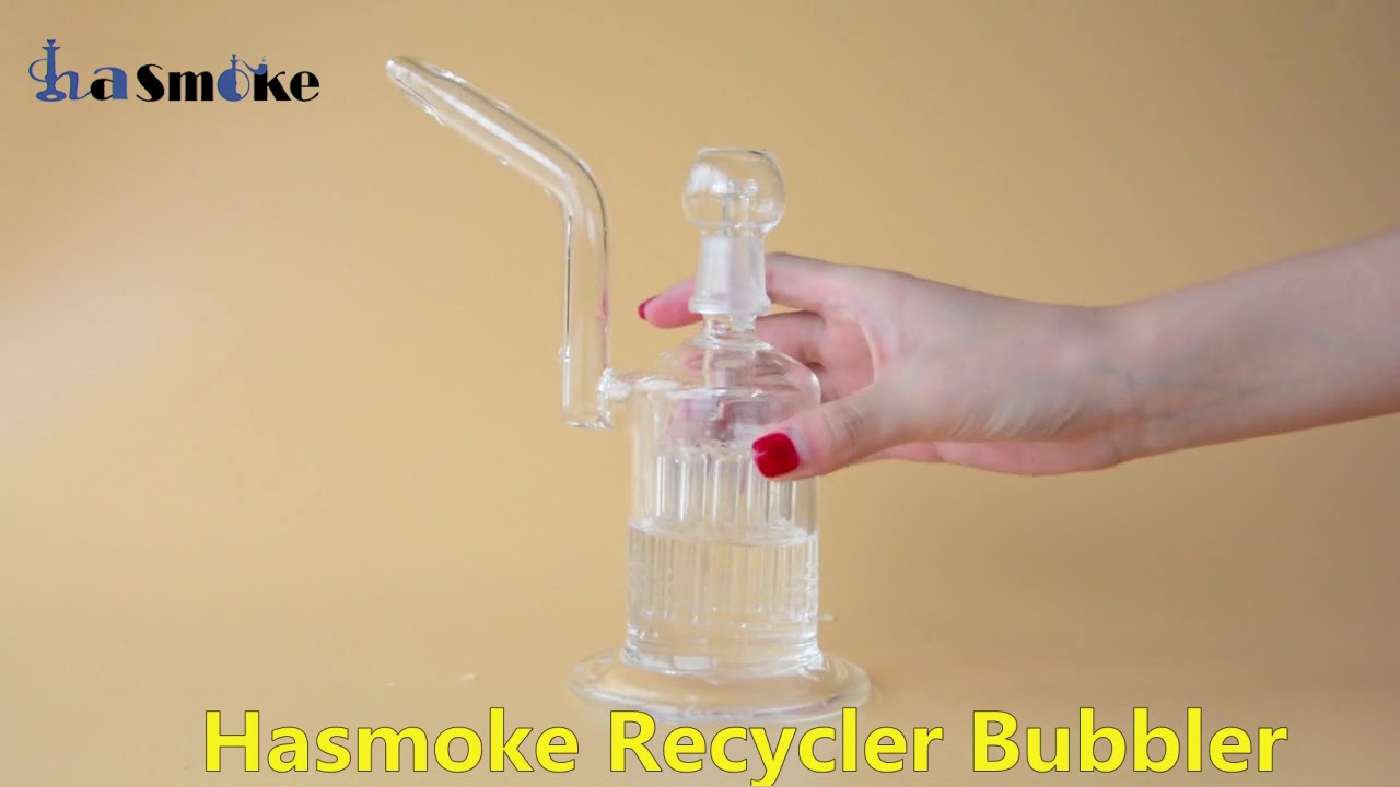 Bubbler Pipe - Recycler Bubbler Online - Hasmoke Online headshop