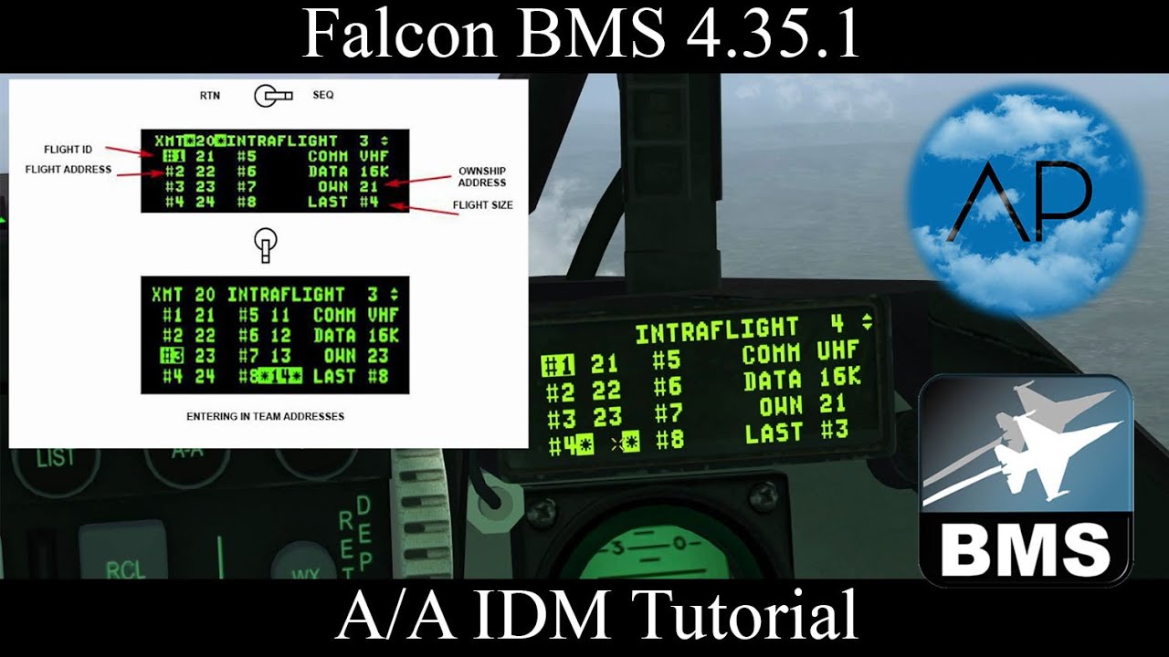 Falcon BMS &mdash; Учебное пособие по каналу передачи данных A/A IDM | Not Link 16