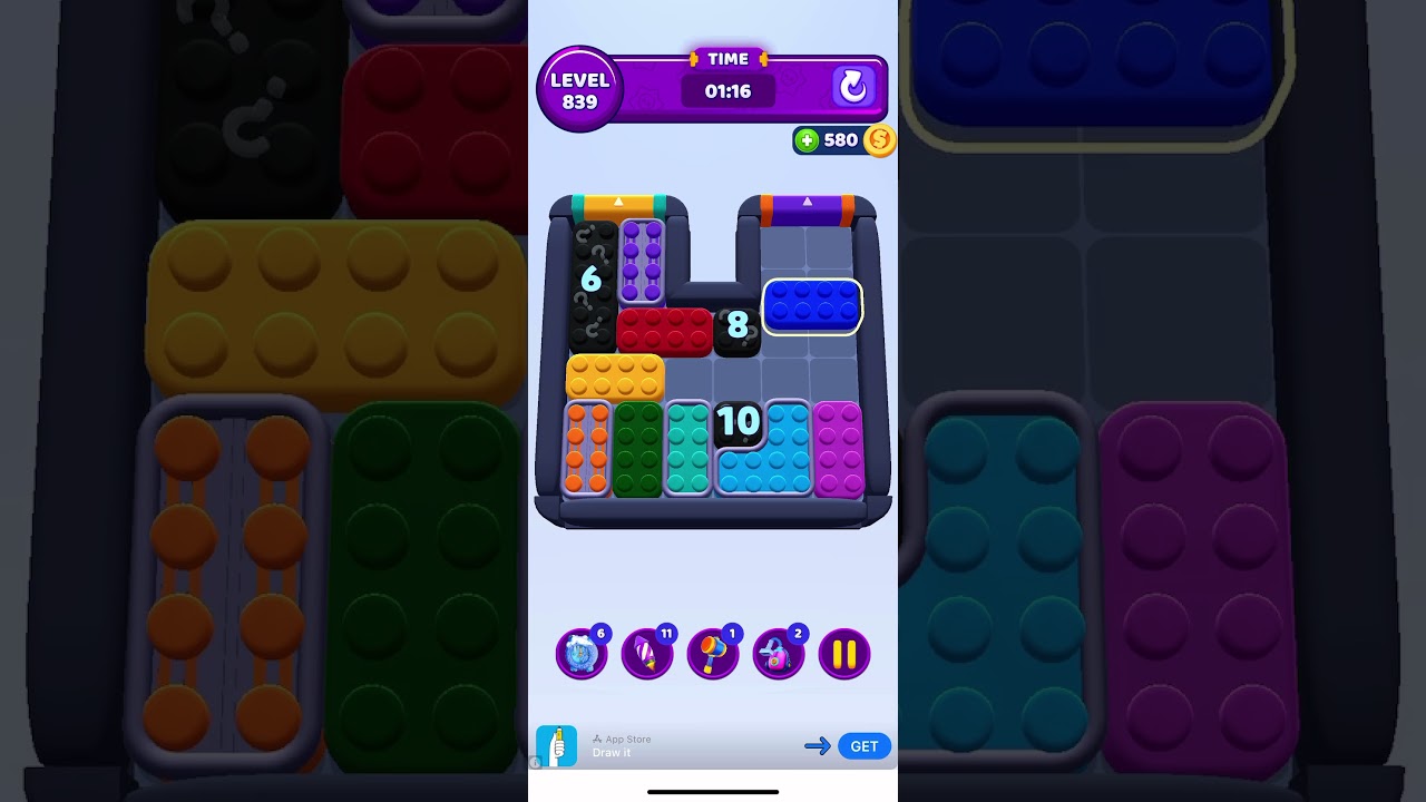 Color block jam 839 (hard) #colorblockjam #games #colorblockjamgame #colorjam #colorjamgame