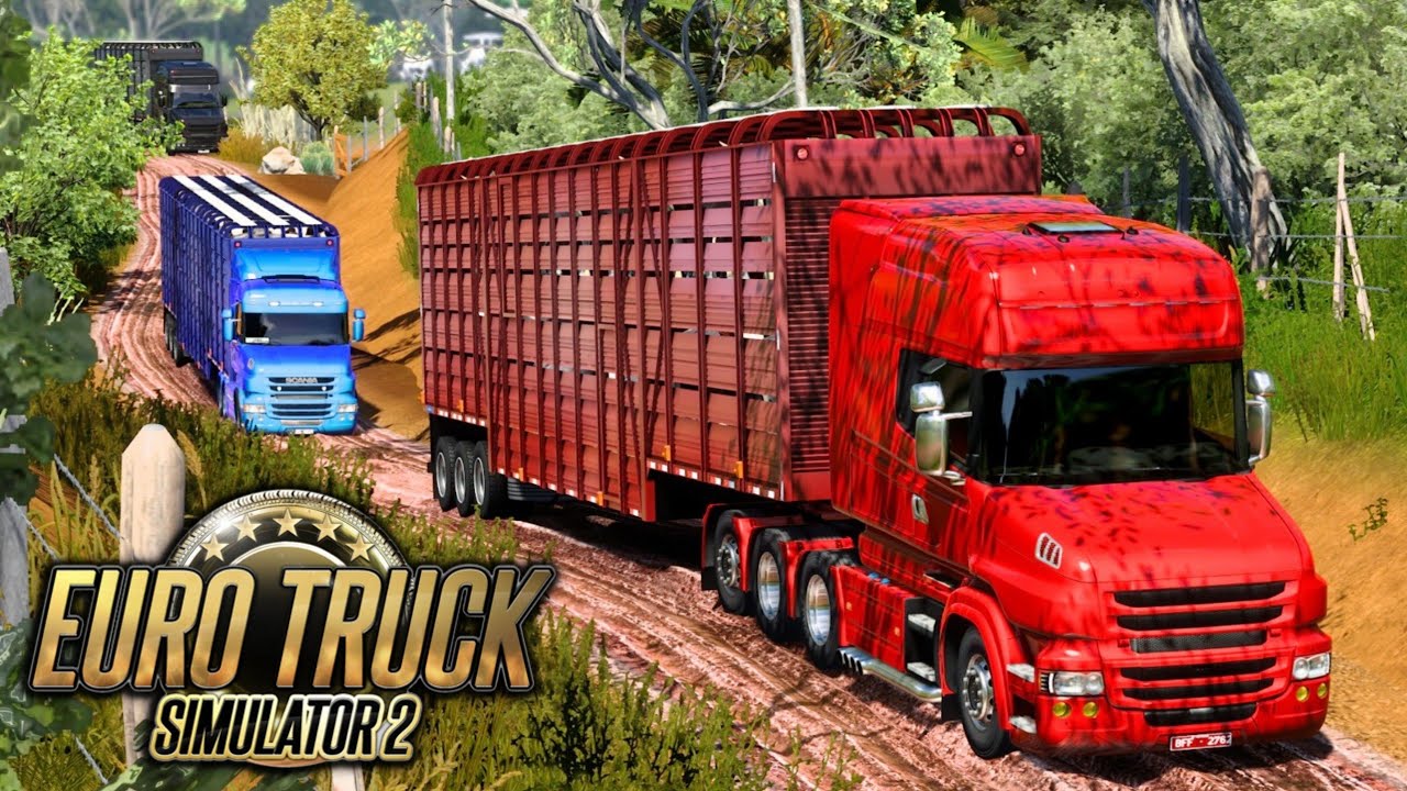 O COMBOIO DE BOIADEIRO SOFREU NA ESTRADA DE TERRA e LAMA! - EURO TRUCK SIMULATOR 2